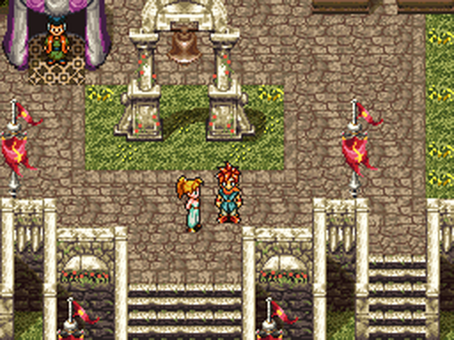 Isometric JRPG Town Plaza Scene