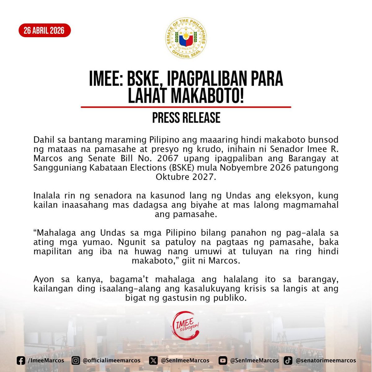 Imee R. Marcos tweet media