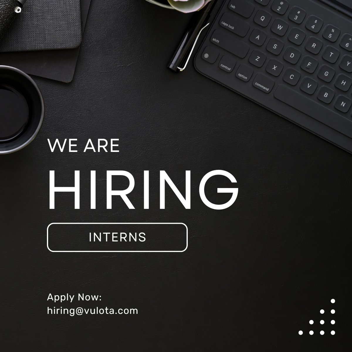 vulota's tweet photo. 🚀 We’re hiring Interns at Vulota!

💻 Tech | Cybersecurity | Development
📍 Remote
🔥 Real projects. Real skills.
📩 Apply: hiring@vulota.com
Start your journey with us.

#Hiring #Internship #TechJobs #CyberSecurity #RemoteWork #Students #Startup #Vulota https://t.co/PtDXKwLbBC