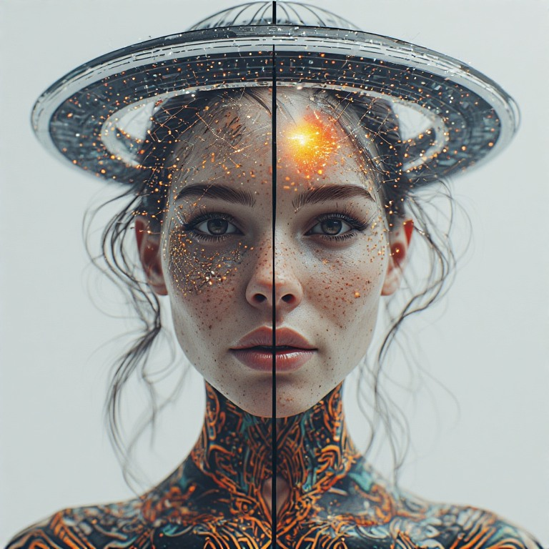 21stmillennium's tweet photo. She wears Saturn as a halo 🪐
#21stMillennium #DataHalo #AIArt #SciFiArt #CyberDivine #NeuralGoddess #SacredTechnology #Technomistics #DigitalPortrait #ConceptualArt #ArtofTheDay https://t.co/XK4P0YOjMb