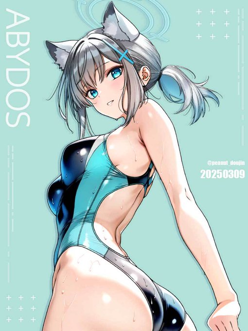 後ろ姿のシルエットや背中のラインがきれいに見えるように意識しました ブルアカ/シロコ