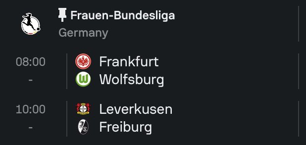 RenatoSosua's tweet image. Germany #Frauen-Bundesliga  Women  #SofaScore 
Heute / Aujourd’hui / Today