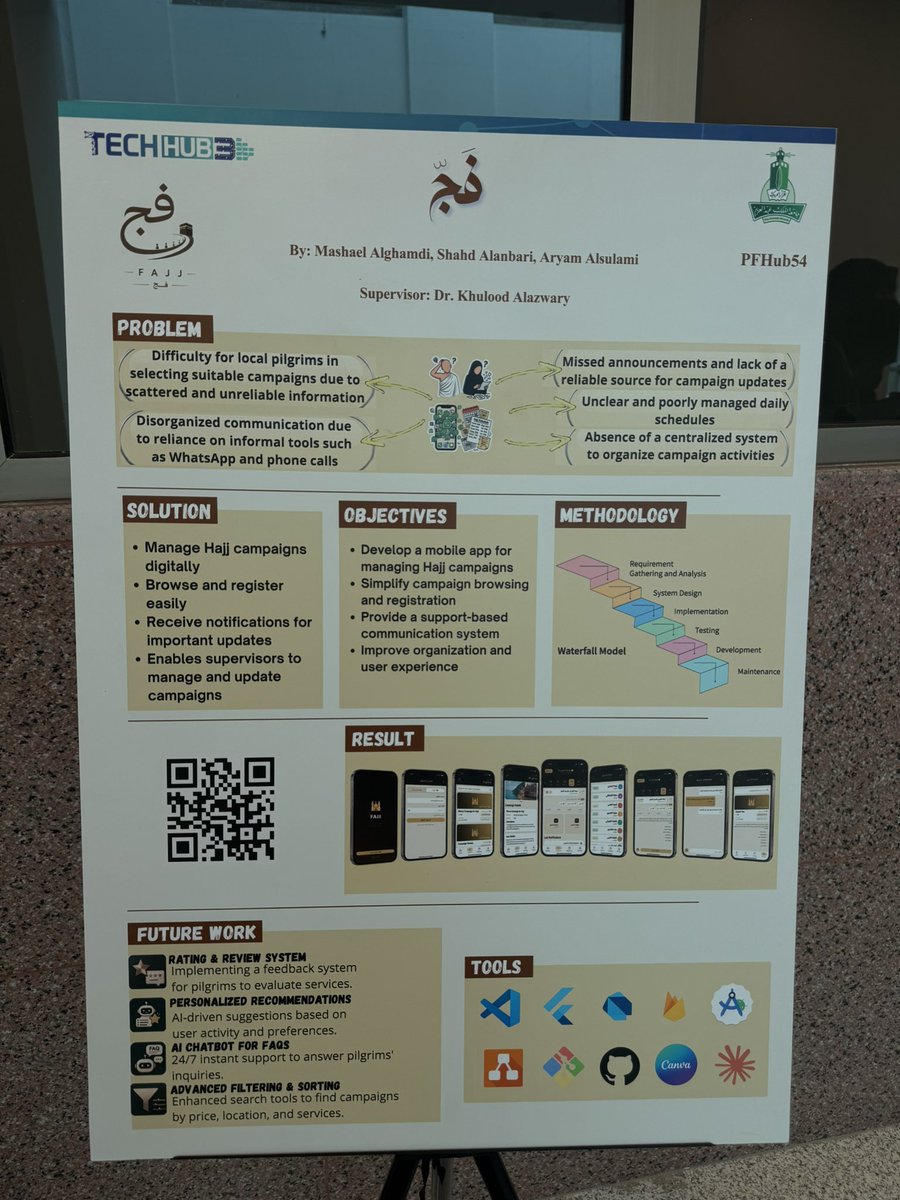 FajjPlatform's tweet photo. هل واجهت صعوبة في اختيار حملة الحج المناسبة؟🤔

كثرة الخيارات وتشتت المعلومات تخلي القرار مو سهل 👀

عشان كذا صممنا مشروعنا ليكون حل بسيط ينظم الحملات ويسهّل اختيار الأنسب 🕋✨

دعمكم يفرق معنا🤍
صوّتوا لمشروعنا!🙏🏻

#TechHub3 #FCIT https://t.co/KKlYRvdQev