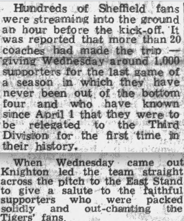 Dunsbyowl's tweet image. #onthisday in 1975 Wednesday, massive, everywhere we go - a 1-0 away defeat to @HullCity in front of 7,652. Only 2 goals scored and 3 points gained since Xmas - relegated at the on the 1st April - the #swfc fans, as ever,  stuck by the team through thick &amp;amp; a lot of thin #WAWAW