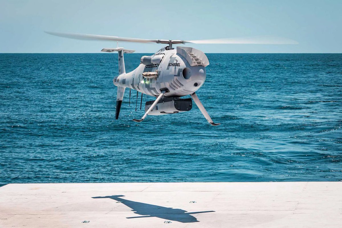 Drone_Wars_'s tweet image. Schiebel and the Greek Navy have reportedly completed acceptance tests of the first CAMCOPTER S-100 UAV systems for FDI frigates after successful functional trials at the Kotroni helicopter base, confirming full operational readiness for naval deployment. 

#Greece #Navy #UAV