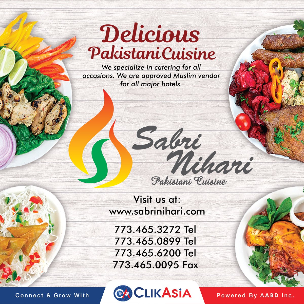 ClikAsia's tweet image. ClikAsia loves helping great local businesses, and Sabri Nihari is a perfect example.  From their kitchen to your event, Sabri Nihari brings the authentic taste of Pakistani cuisine to life.
@AabdInc 
#SabriNihari #PakistaniFood #Catering #Foodie #Halal #Events #ClikAsia #Aabdinc