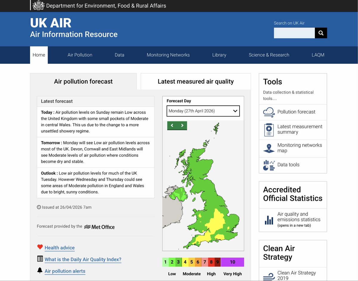 Clean Air in London tweet media