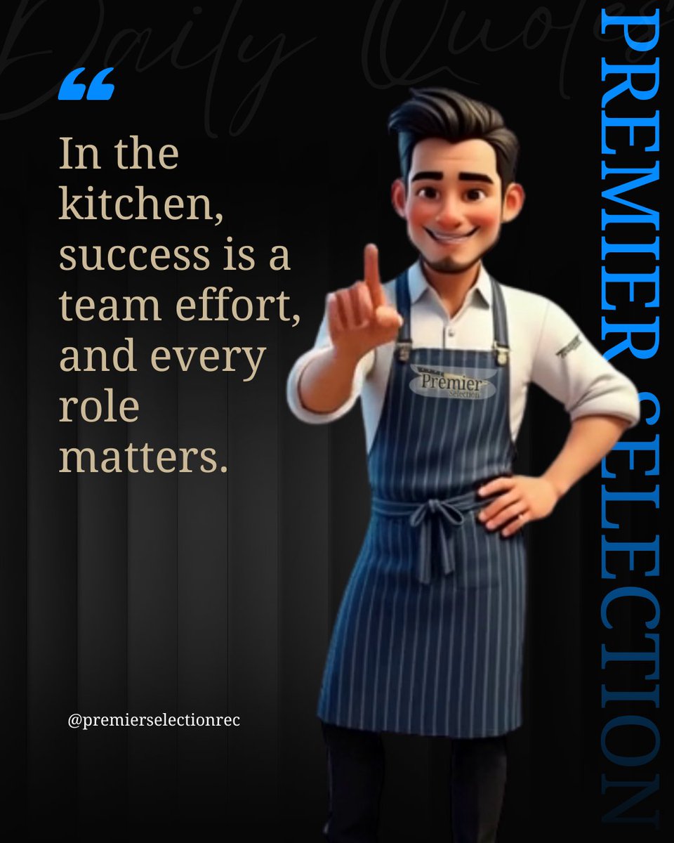 PremiSelection's tweet photo. Premier Selection daily quotes – In the kitchen, success is a team effort, and every role matters. Premier Selection Recruitment – https://t.co/xR8Z6B23De #premierselectionrec #kitchenquote #dailyquotes #dailymotivation #fun #funny #humour #humor #bants...
https://t.co/30221rLqKu https://t.co/z0p6FFoCG7