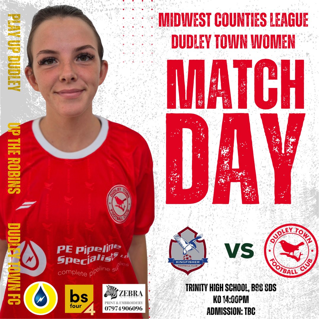 DTWFCOfficial's tweet photo. It's Match Day!
π Kingfisher Women FC
π 2 PM KO
π Trinity High School, B98 8DS
π« TBC
Come and show the ladies your support! β€οΈ
#DudleyTownWomenFC #DudleyTownFC #DTWFC #DTFC #UpTheRobins #PlayupDudley #Dudley #WomensFootball https://t.co/DPEJ8ZqRQ3