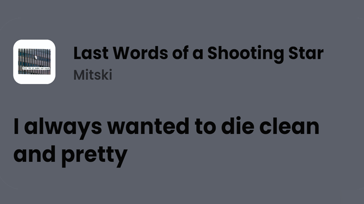 random mitski's. tweet media