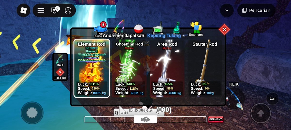 noctrale's tweet photo. wts akun fish it ele 15k
• misi dm sisa perfection 
• misi bait sisa legend kristal
• rarest 1/4m, caught 400k https://t.co/iRFIS1fdIT
