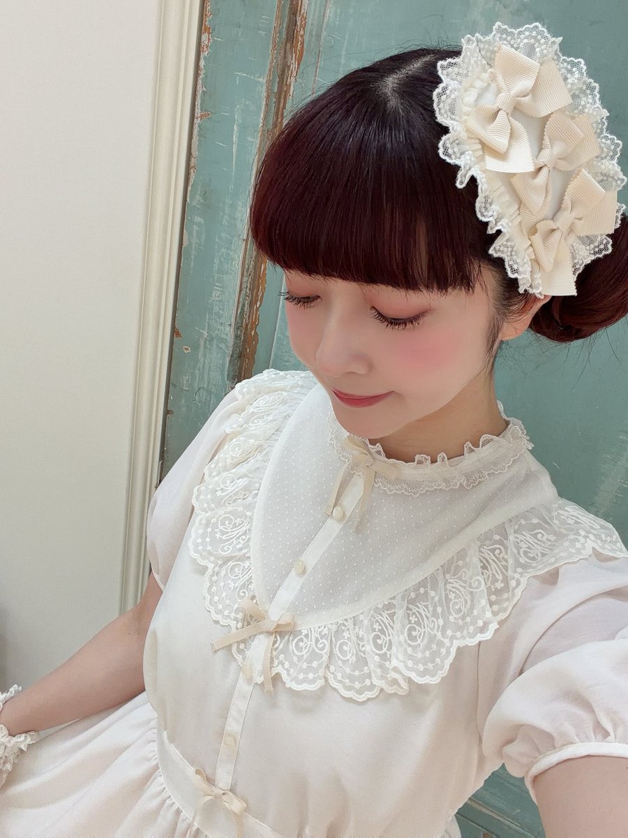 全身アイボリー可愛すぎる♡