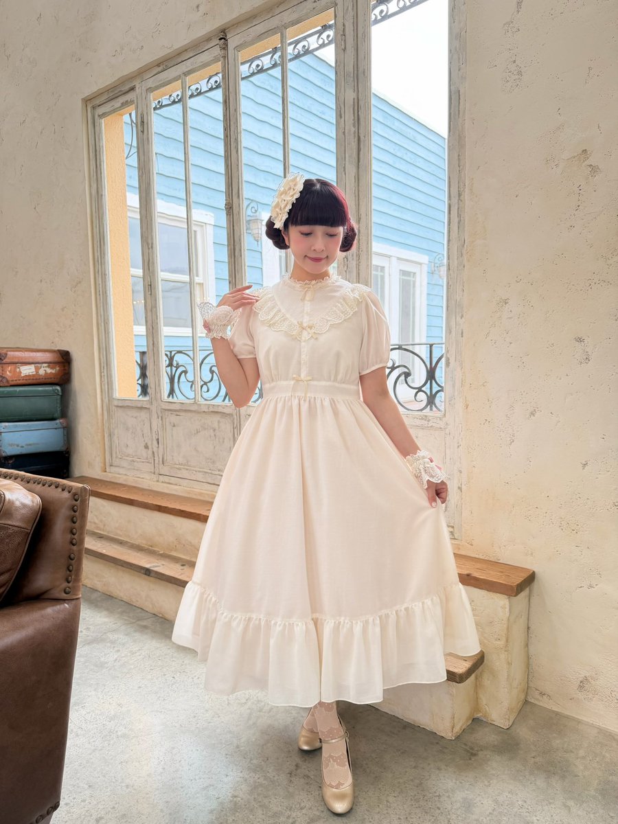 全身アイボリー可愛すぎる♡