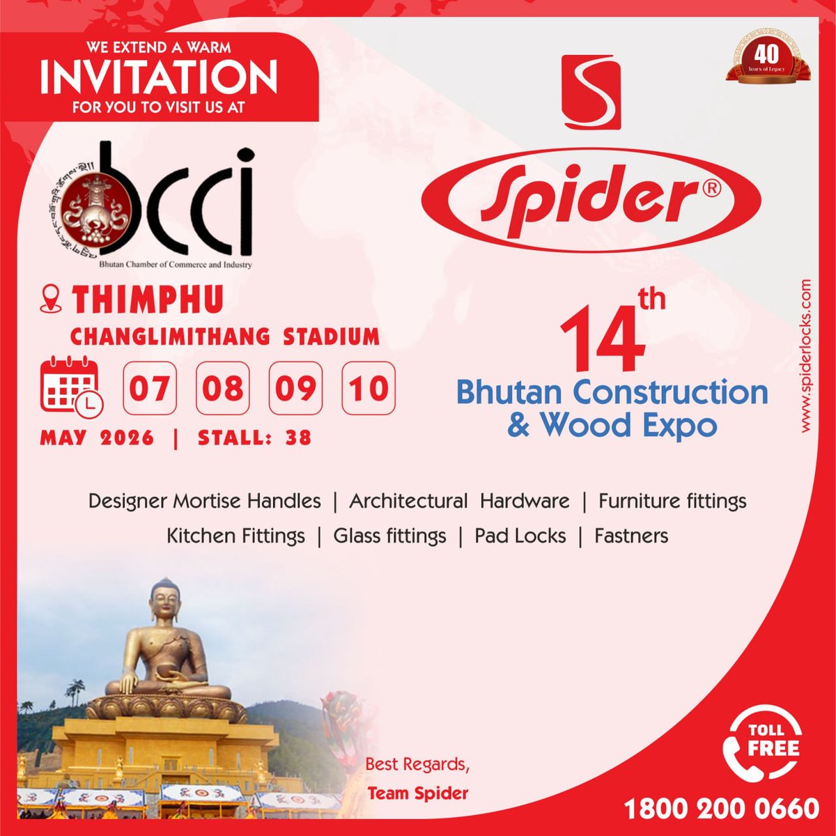 ibais_hardware's tweet photo. SPIDER METAL PRODUCTS PVT. LTD. (ALIGARH)

📞Mr. Shobhit Agarwal - +91 8937000555
📲https://t.co/FYnDuiWn6w
.
#ConstructionExpo #WoodExpo #ArchitecturalHardware #MortiseHandles #FurnitureFittings #KitchenFittings #GlassFittings #PadLocks #Fasteners #BhutanExpo 
.
@ibais_hardware https://t.co/MVGZvnipNK