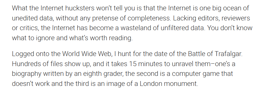 ripsipip's tweet photo. People riduculed Clifford Stoll's 1995 verdict about the Internet. Turns out the was right in the end.
https://t.co/reACUY1ROY https://t.co/ofB91TUEzD