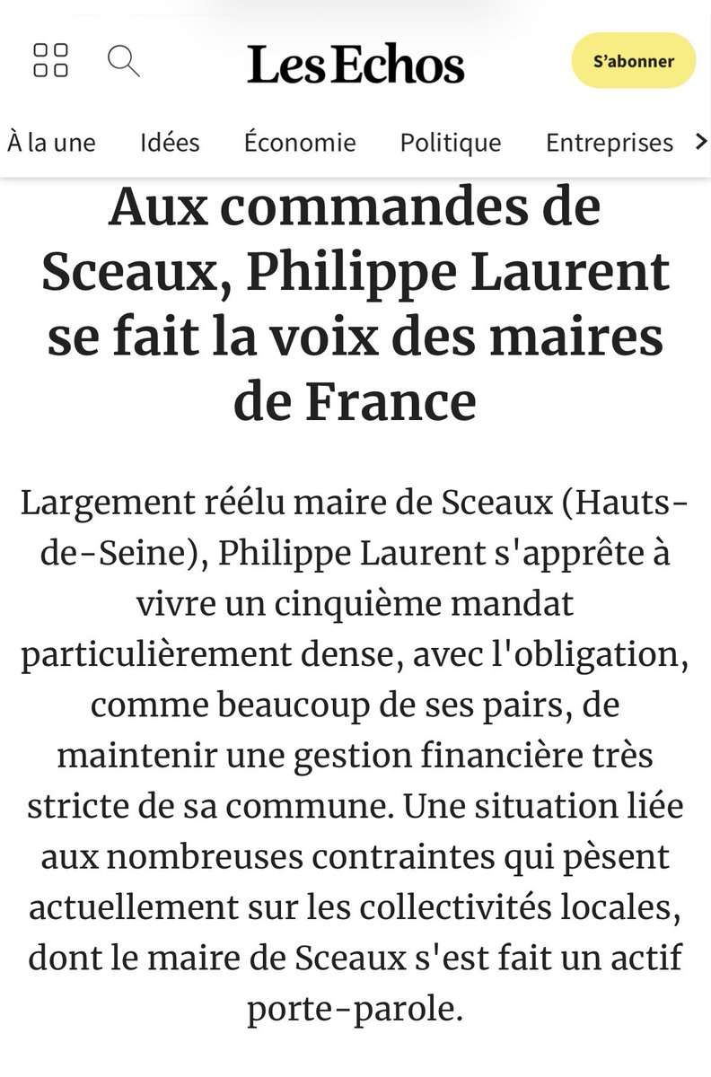 laurent_sceaux's tweet photo. Être maire, c’est faire toujours plus avec toujours moins. Des attentes légitimes, des moyens contraints, une autonomie qui recule : le déséquilibre est préoccupant. Les communes sont le socle de la République. Donnons-leur les moyens d’agir. ▶️@LesEchos : https://t.co/hGju30dfOZ https://t.co/WPlygoYW4a