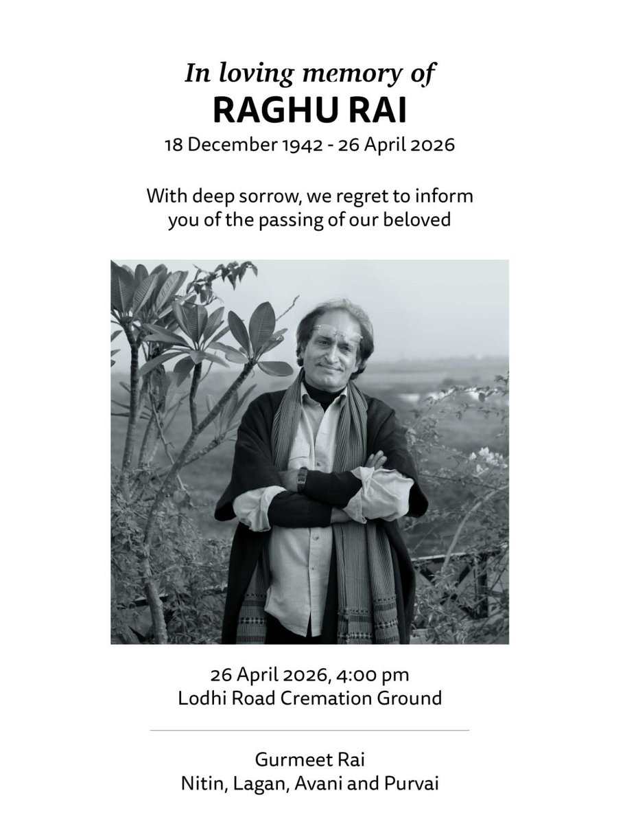 vanityparty's tweet image. End of an Era!
#RaghuRai
#RIP