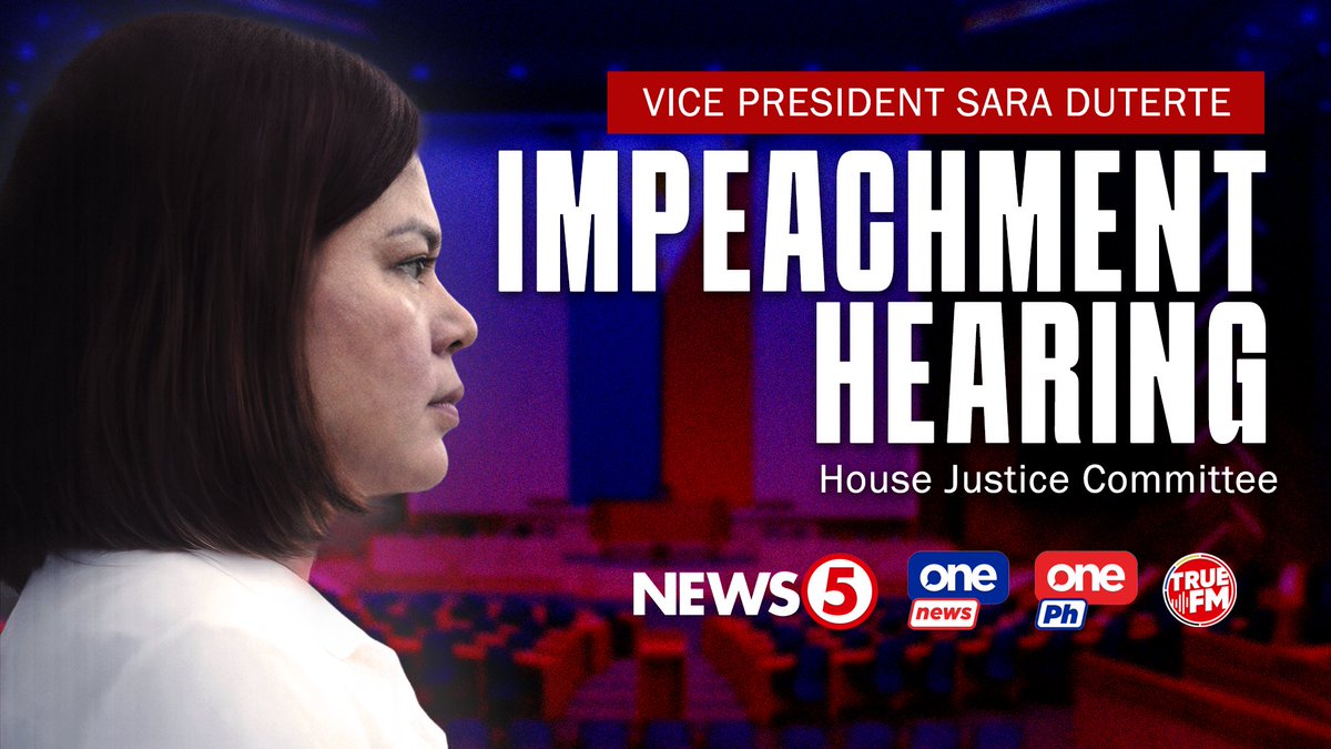 VP DUTERTE HOUSE IMPEACHMENT HEARING: SPECIAL COVERAGE

Maging updated sa mga balita at diskusyon sa impeachment hearing ni Vice Pres. Sara Duterte sa House Committee on Justice sa special coverage ng pinagsamang puwersa ng News5, One News, One PH, at True FM.