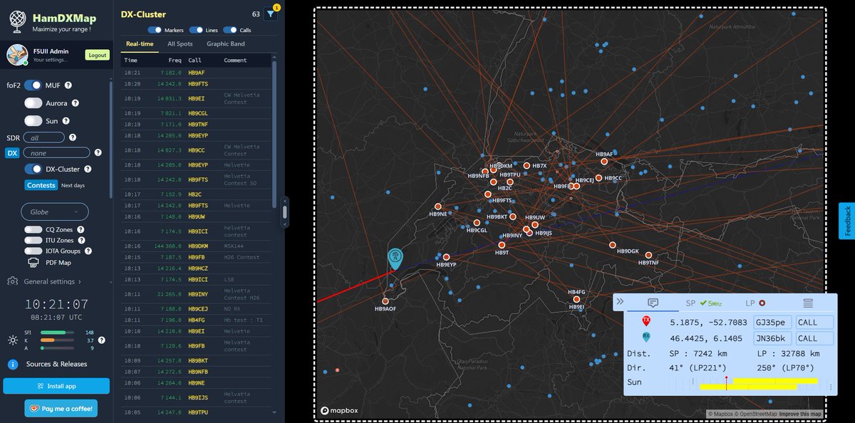 f5uii's tweet photo. Helvetia Contest @USKA_CH this weekend.
An opportunity to put the next version of #HamDXMap through its paces https://t.co/T82Tgk1UcE