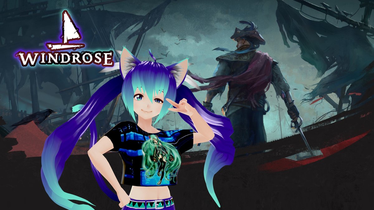 YagamiTanEn's tweet image. Crew of the Space Pirate Yagami TanEn!! I am now LIVE nya!!
So get ready to pillage and plunder in Windrose nya!!🤩 : twitch.tv/nightcat777

So can a Space Pirate survive in a pirate world set in the middle ages nya?😅
#VTuber #Windrose #WindRoseGame