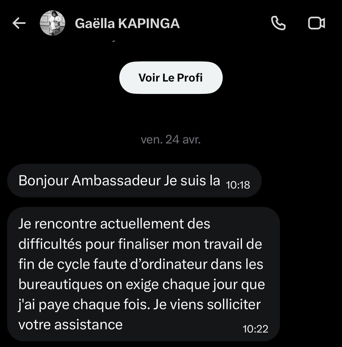 leParrainRDC's tweet photo. Chaîne de solidarité « dimanche charité », aujourd’hui deux dossiers 📂 au programme : G. Kapinga étudiante à l’université de Kananga qui a besoin d’un PC et Syalandira André, finaliste à l’université de Goma qui a besoin d’un soutien financier pour les frais académiques.

PC : 375$ Kananga || Goma frais académiques etc. 450$

J’ai besoin de cette somme ce soir, voici mon numéro pour votre contribution : 0812019999.