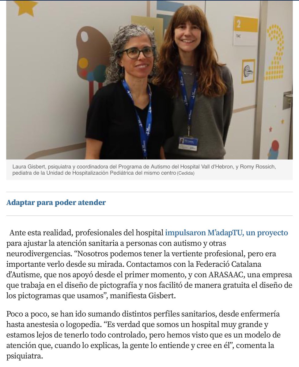 NoInvisibles's tweet image. Muy recomendable artículo de @Jara_Bravo, sobre las dificultades que las personas con Trastorno del Espectro Autista #TEA viven en el ámbito hospitalario.
Explica las barreras del sistema y el reto pendiente de adaptar la atención sanitaria a la #neurodivergencia, así como las