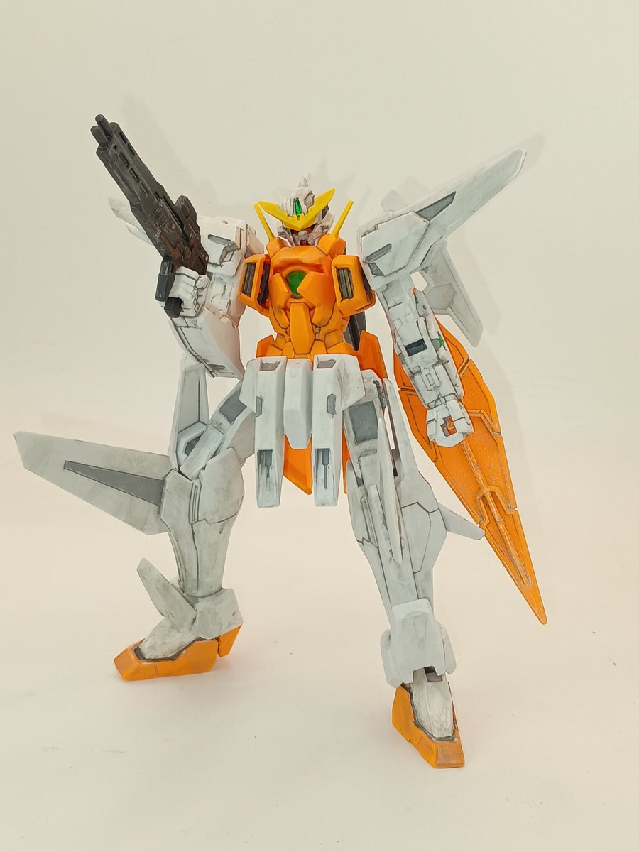 whitelabo1's tweet photo. FGガンダム　キュリオス完成しました。
ササッと作れて良いですね。
#ガンプラ https://t.co/kZ6vhvTL21