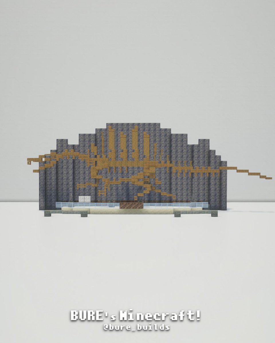 bure_builds's tweet image. Spinosaurus Fossil Specimen / スピノサウルスの化石標本
#Minecraft
