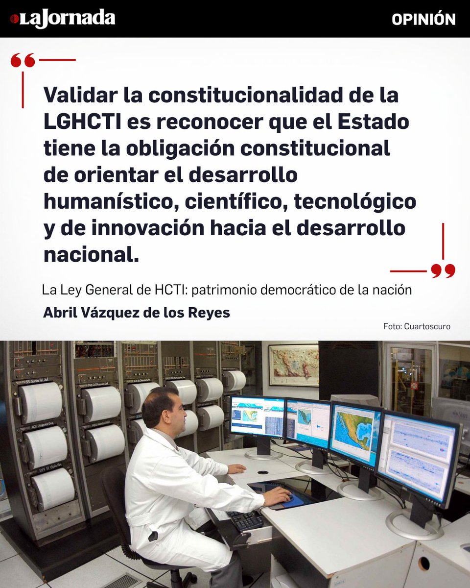 lajornadaonline's tweet image. La Ley General de HCTI: patrimonio democrático de la nación, #opinión de Abril Vázquez de los Reyes

jornada.com.mx/noticia/2026/0…