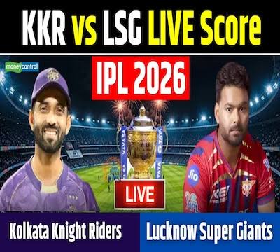 livenewindia01's tweet image. #BigUpdate 
🚨 Do or Die Clash in Lucknow!

Lucknow Super Giants 🆚 Kolkata Knight Riders

इकाना में आज होगी दिग्गजों की जंग 💥
कौन मारेगा बाज़ी?

👉 LSG को चाहिए momentum
👉 KKR के लिए करो या मरो मुकाबला

#LSGvsKKR #IPL2026 #CricketTwitter #DoOrDie #IPLThriller #Lucknow #KKR