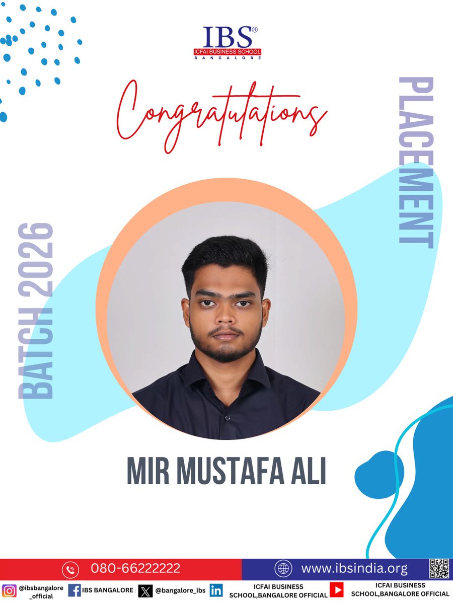 bangalore_ibs's tweet image. Congratulations to our talented students for securing placements at GFB Great Food Private Limited. Your dedication &amp;amp; hard work made this milestone possible. Wishing you continued growth &amp;amp; success in your professional journey ahead!

#PlacementSuccess #MBA #IBSBangalore #proud