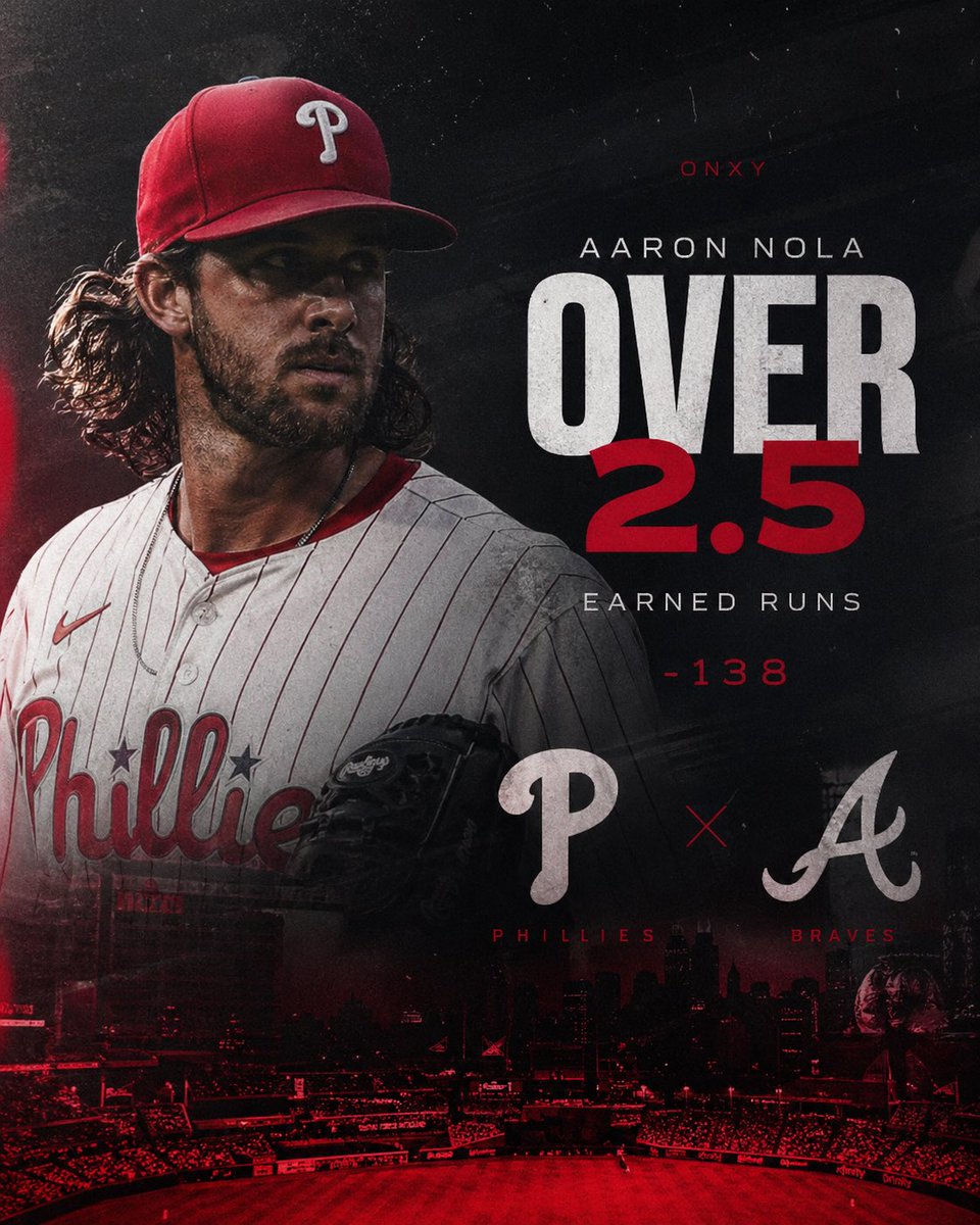 fendogg's tweet photo. MLB POTDโข๏ธ
Aaron Nola O 2.5 ER -138 Onyx
Over in 4/5 starts this season
ATL is top 5 in wRC+ and wOBA on the season vs RHP
$25 to someone who Likes, Retweets, and Follows when this hits๐
#GamblingX #PrizePicks #GamblingTwitter #TheKennel #PropKitchen https://t.co/mj5k50mEUX