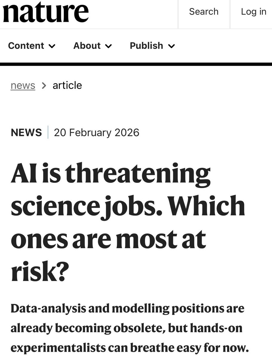 RIP data analysis and modelling jobs.

Don't take my word for it.

Take Nature's.