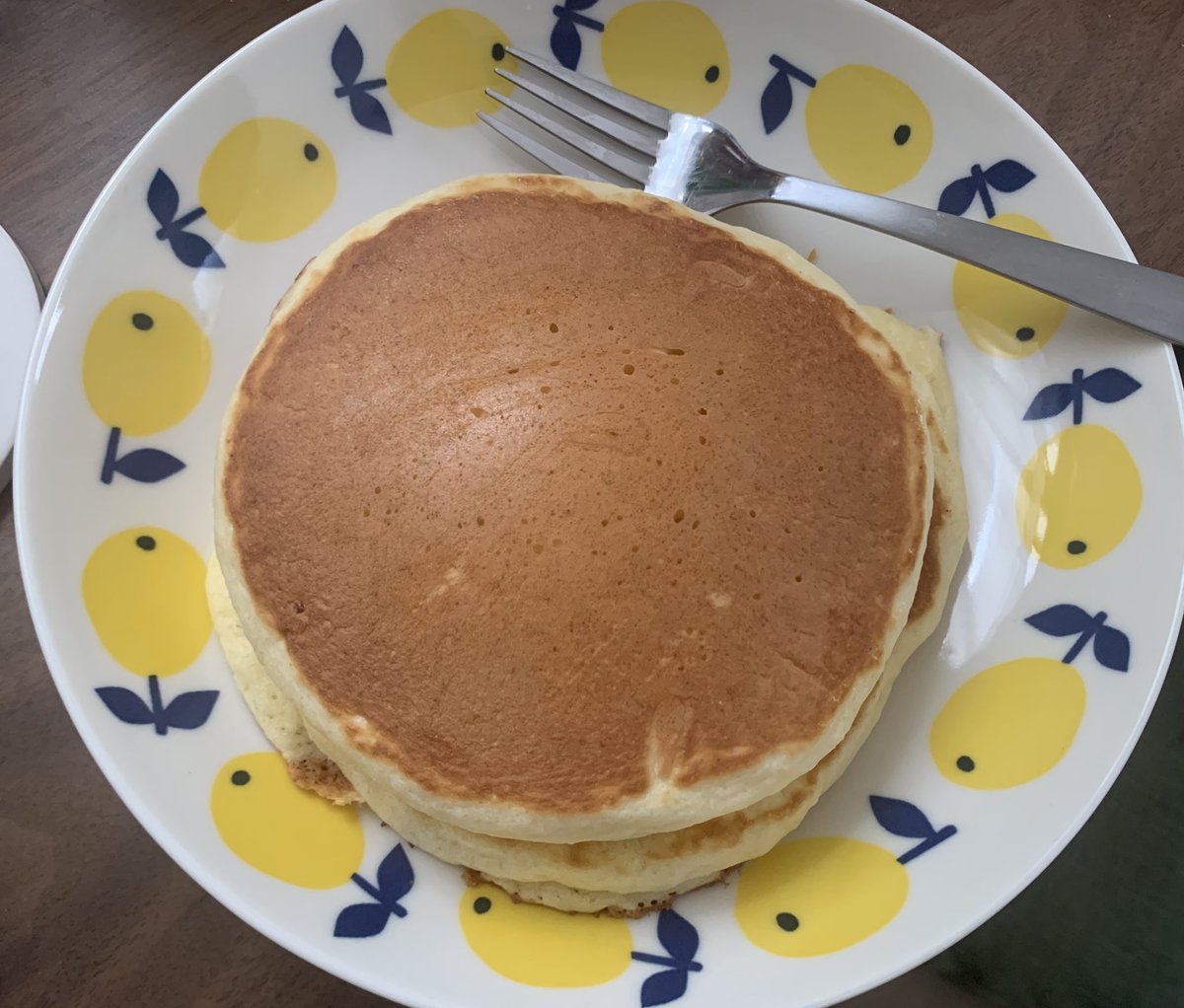 パンケーキ綺麗に焼けた！！！
