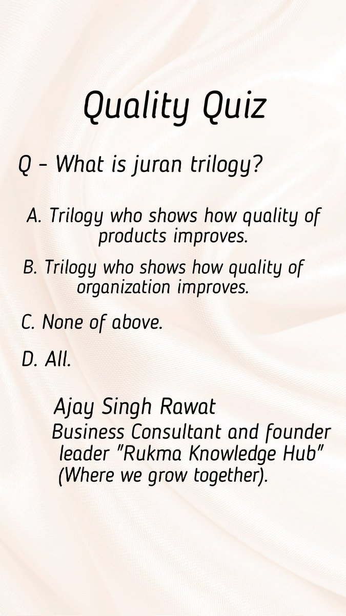 ajaysin00803795's tweet image. #Quality Quiz.