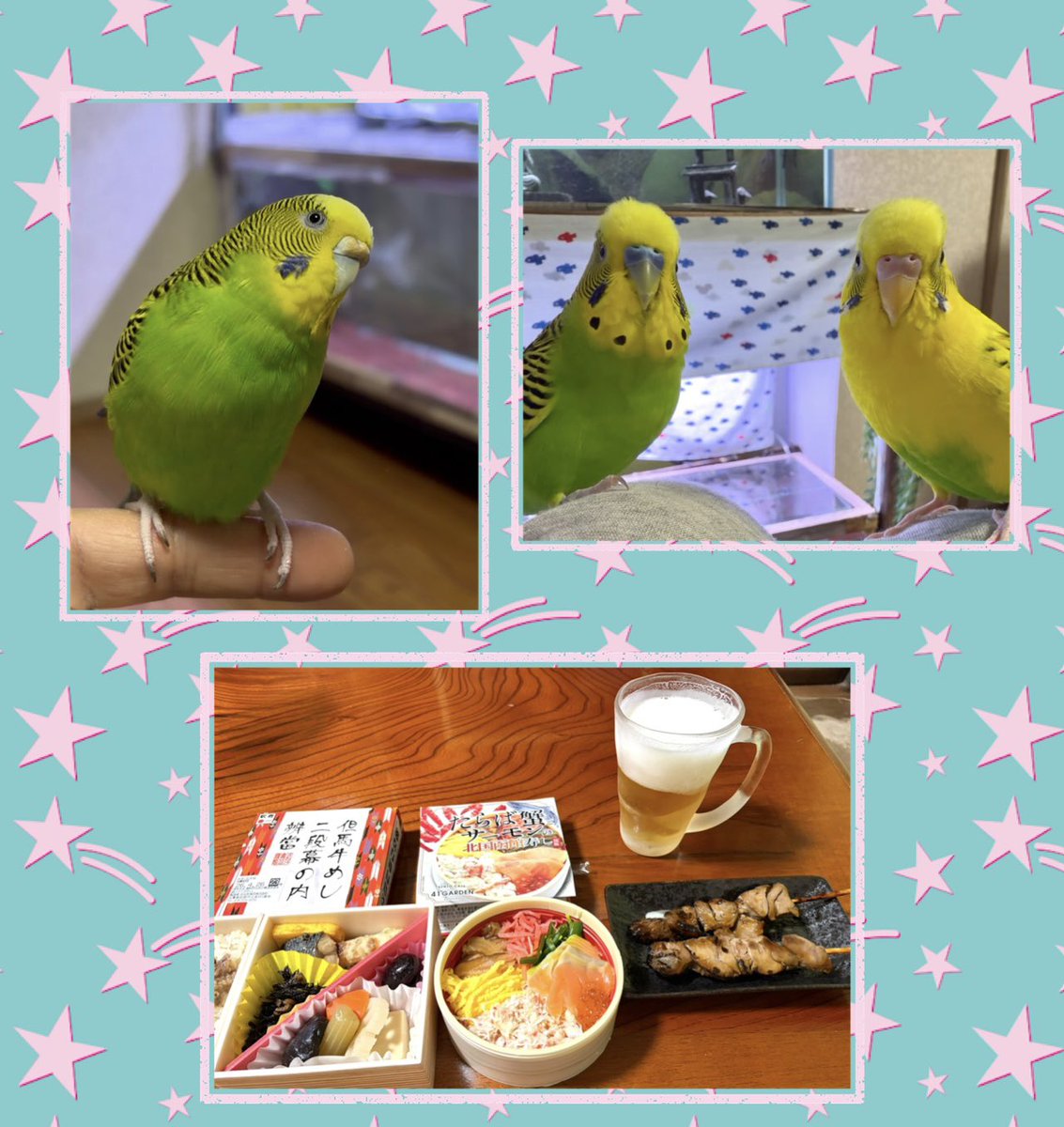 今夜は駅弁をを買ってきました🍱
イロリ🐥くうちゃん🐥
こうちゃん🐥でお疲れ様でした🍻✨