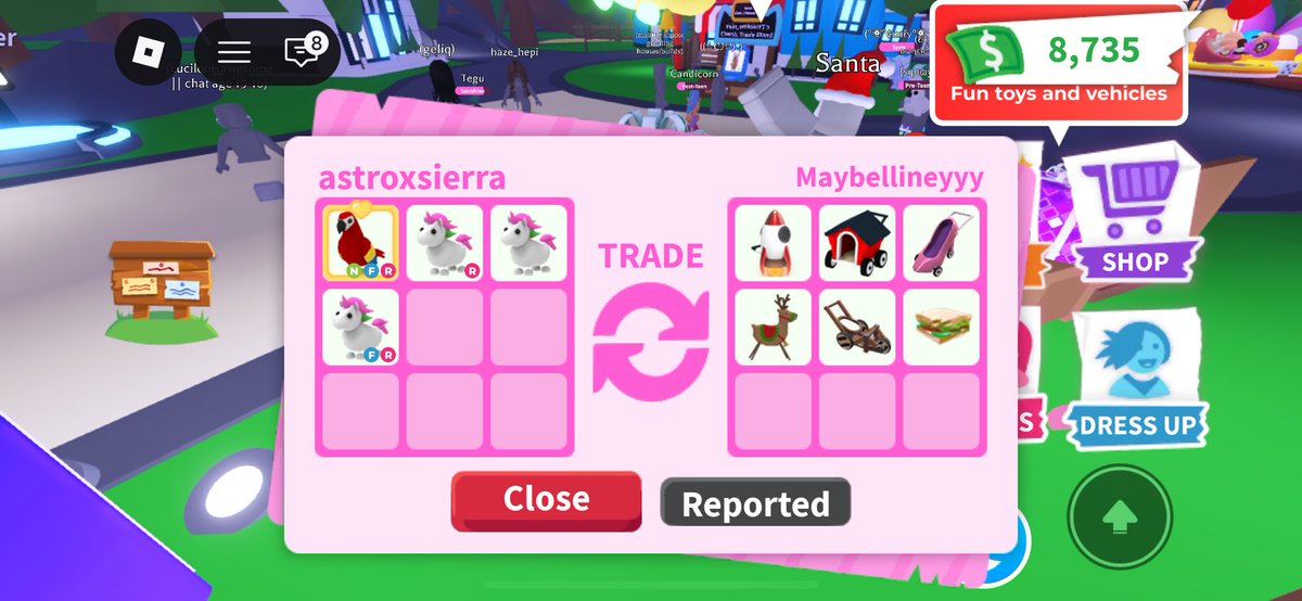 amazekind's tweet photo. @PlayAdoptMe please help me get my pets back!! I just got scammed and i reported the trade already https://t.co/z2NvaVZX9L