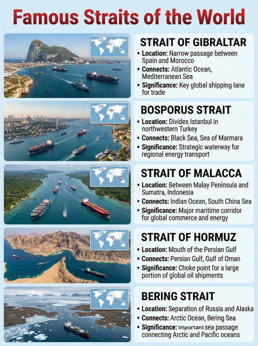 Famous Straits of the World