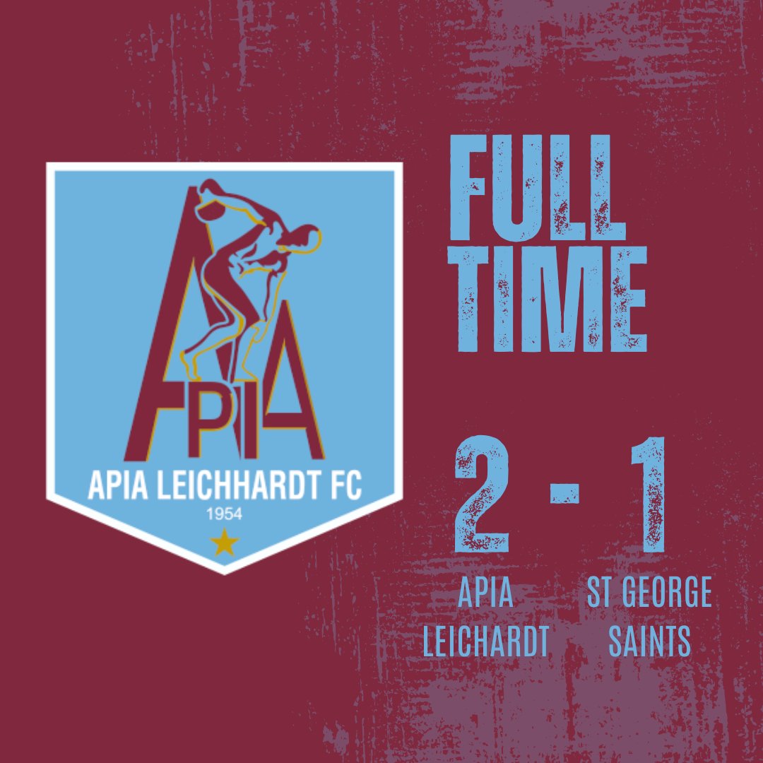NPL_HQ's tweet photo. APIA HOLD ON!

Despite a late goal from St. George, APIA Leichhardt win 2-1 at home!

Following Sydney United's loss today, APIA are now only two points off the top of NPLM New South Wales. https://t.co/R49YXuBheg