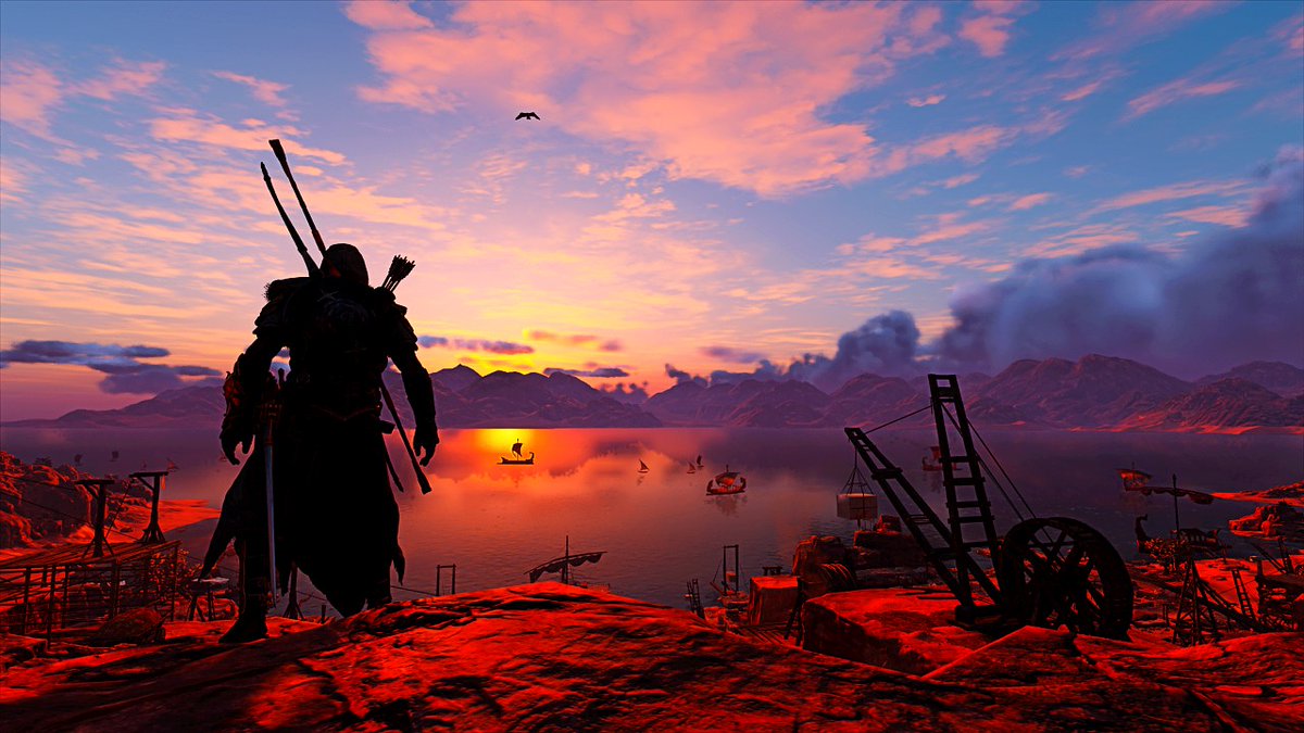 13brevkasse's tweet photo. #Sunset #Sunrise #AssassinsCreedOrigins #Ancient #Oasis @DarkLinkN7 #Desert #VGPNetwork #Bayek @s4nt3ll1 #Lake #ThePhotoMode #Hunter #XboxShare #Egypt @salvia_network #Warrior https://t.co/PLFnGrSUiV