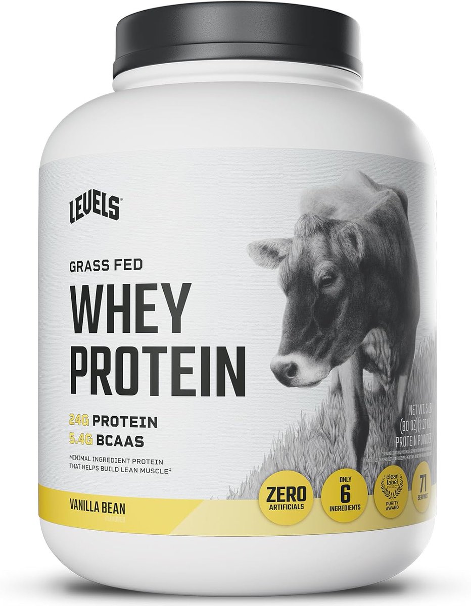 DealsGuys's tweet image. Levels Grass Fed Whey Protein Powder, No Artificials, 24G of Protein, Vanilla Bean, 5LB

🛒 amzn.to/496UghU

#amazon #deals #sale