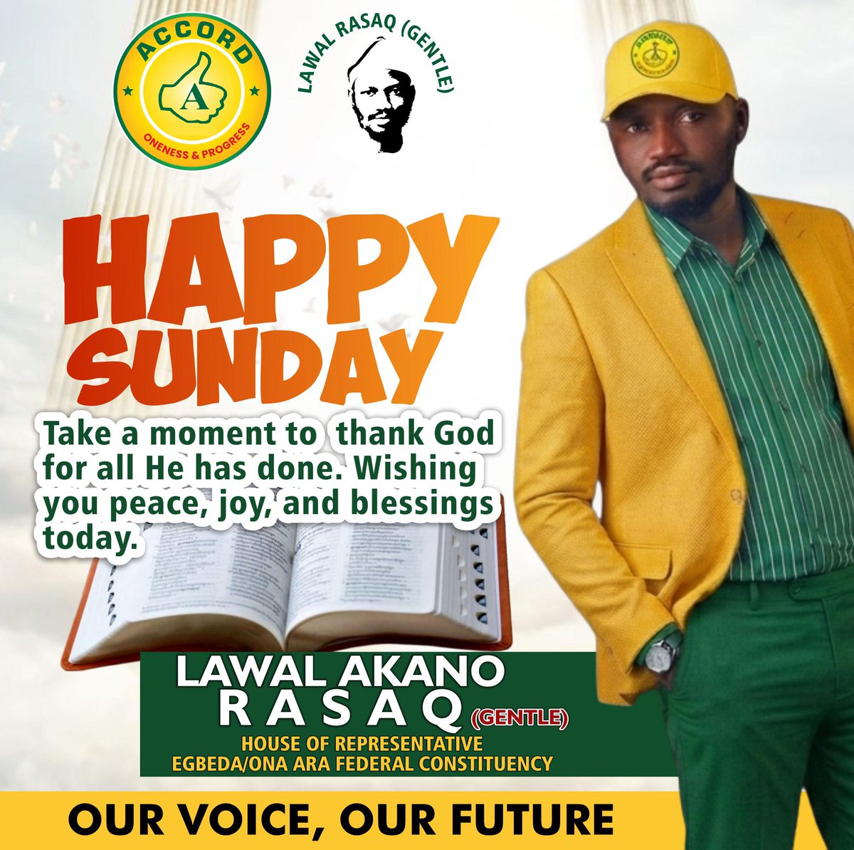 omoomodosumutv's tweet photo. May your Sunday be filled with peace, purpose, and positivity. ⛪️ https://t.co/1MW0XQRIdI