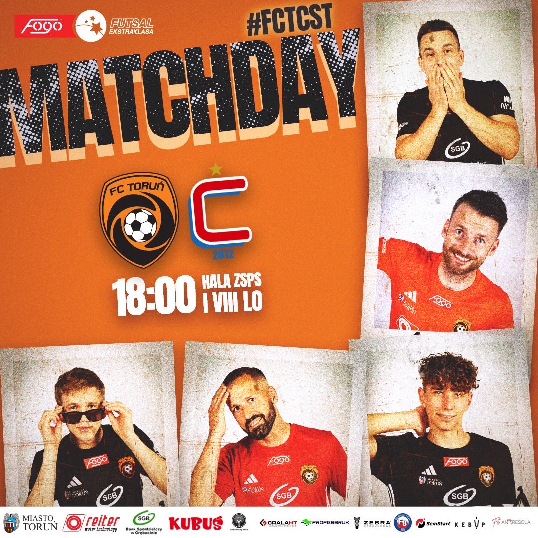 TorunFC's tweet photo. 🟠⚫️ WSZYSCY NA „SPOŻYWCZAK”! 

#𝐅𝐂𝐓𝐊𝐒𝐂 

🏆@FutsalEkstra 🎬 odc.30
🆚 @ksconstract 
🏟️ Hala ZSPS, ul. Grunwaldzka 33a
⏱️ 18:00 

🎟️ https://t.co/H7zbYPiBph

Przed nami ostatni mecz rundy zasadniczej! ⚔️

C.D.N ? Zrobimy wszystko żeby napisać kolejny rozdział historii! ✍️ https://t.co/H87vmEF6Mf
