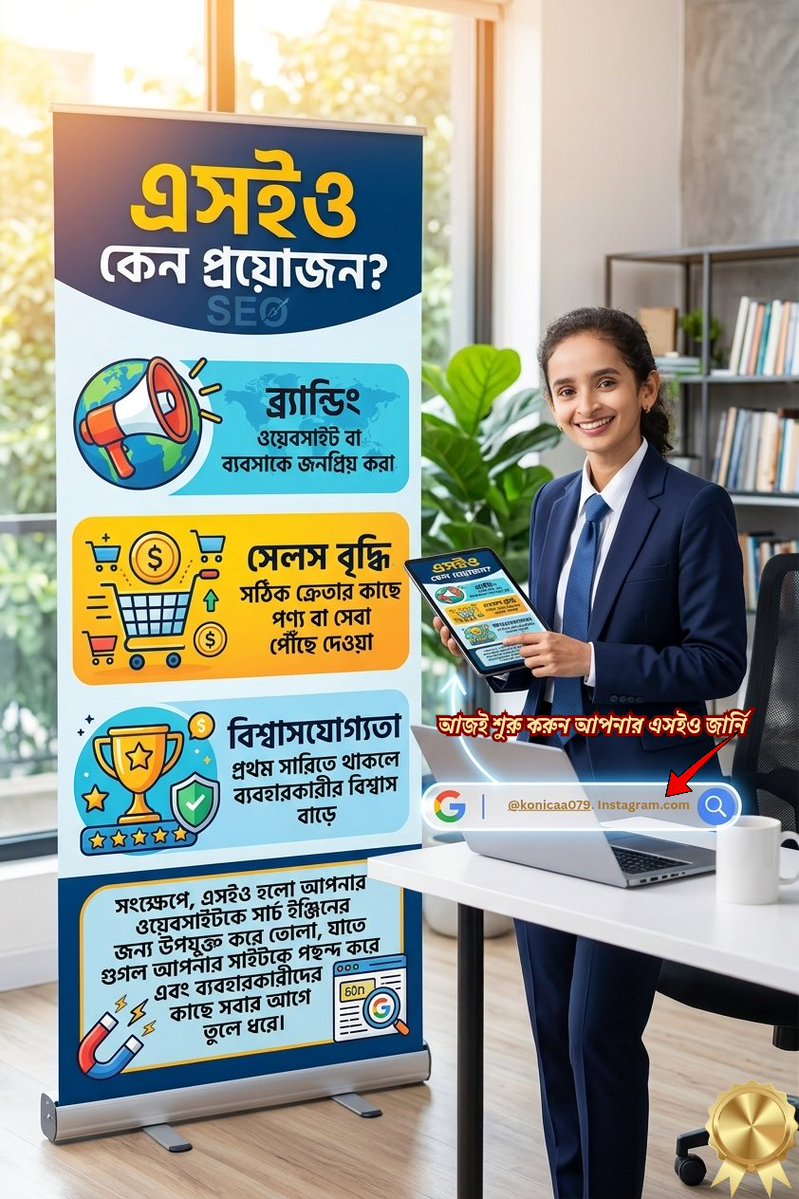 KAkter40615's tweet image. সঠিক স্ট্র্যাটেজি ব্যবহার করলে সহজেই পৌঁছে যেতে পারবেন টার্গেট কাস্টমারের কাছে।
📈 ব্র্যান্ডের পরিচিতি বাড়ান।
🛒 সেলস ও কনভার্সন বৃদ্ধি করুন।
🏆 বিশ্বাসযোগ্যতা তৈরি করুন।
স্মার্ট কাজ মানেই স্মার্ট রেজাল্ট। 🚀
#SEO #DigitalMarketing #BusinessGrowth #OnlineSuccess #KonicaAkter