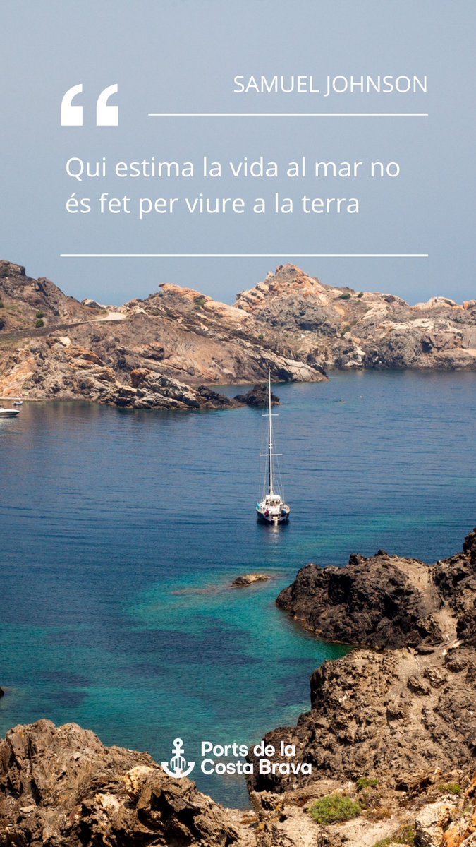 portscostabrava's tweet image. "Qui estima la vida al mar no és fet per viure a la terra"
.- Samuel Johnson
#PortsCostaBrava #CostaBrava #Navegació