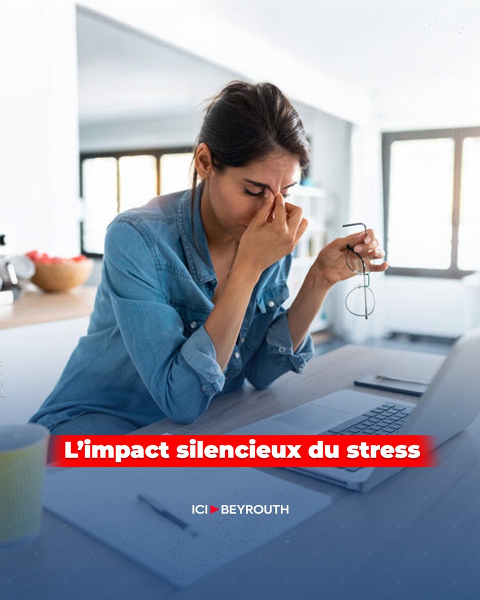 Icibeyrouthnews's tweet image. Le #stress est souvent invisible, mais son impact est bien réel.
Ce n’est pas qu’une sensation, c’est un facteur majeur derrière de nombreux #troubles physiques et mentaux.
En période de crise ou de #guerre, il devient chronique, affectant corps, esprit et quotidien. 
Gérer son