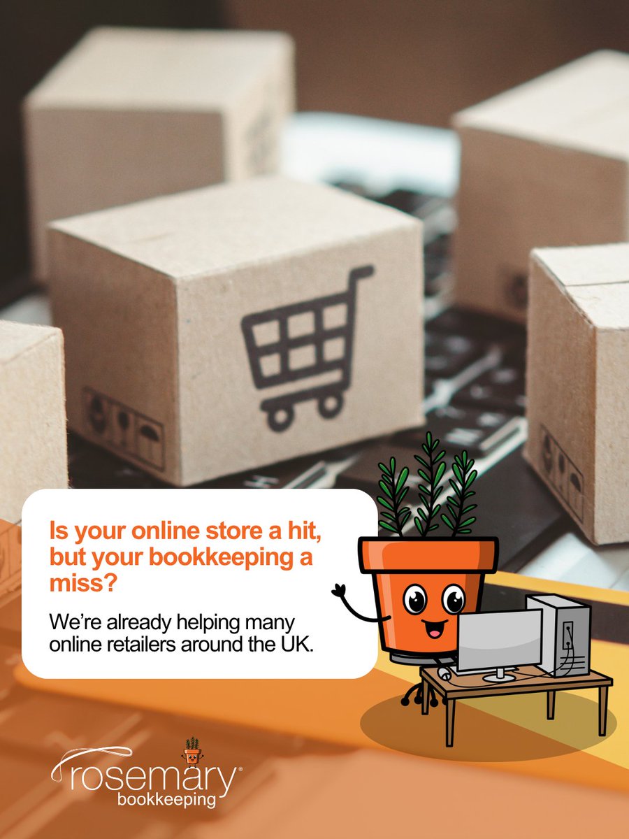 Sales a hit. Bookkeeping a miss.

That’s a problem worth fixing quickly.
rosemarybooks.co.uk | 0345862 0072

#RosemaryBookkeeping #OnlineStore #Ecommerce #Bookkeeping