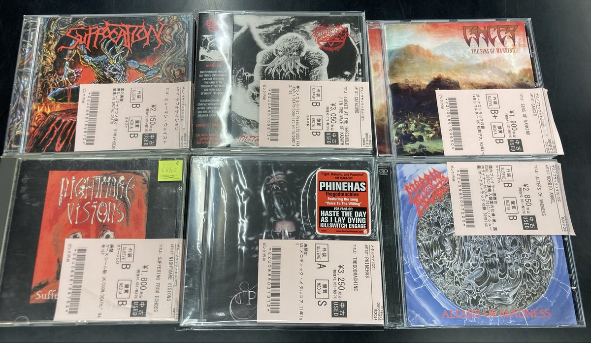 新着・中古CD情報】 デスメタルの中古CDが80点以上入荷しました！ BOLT
