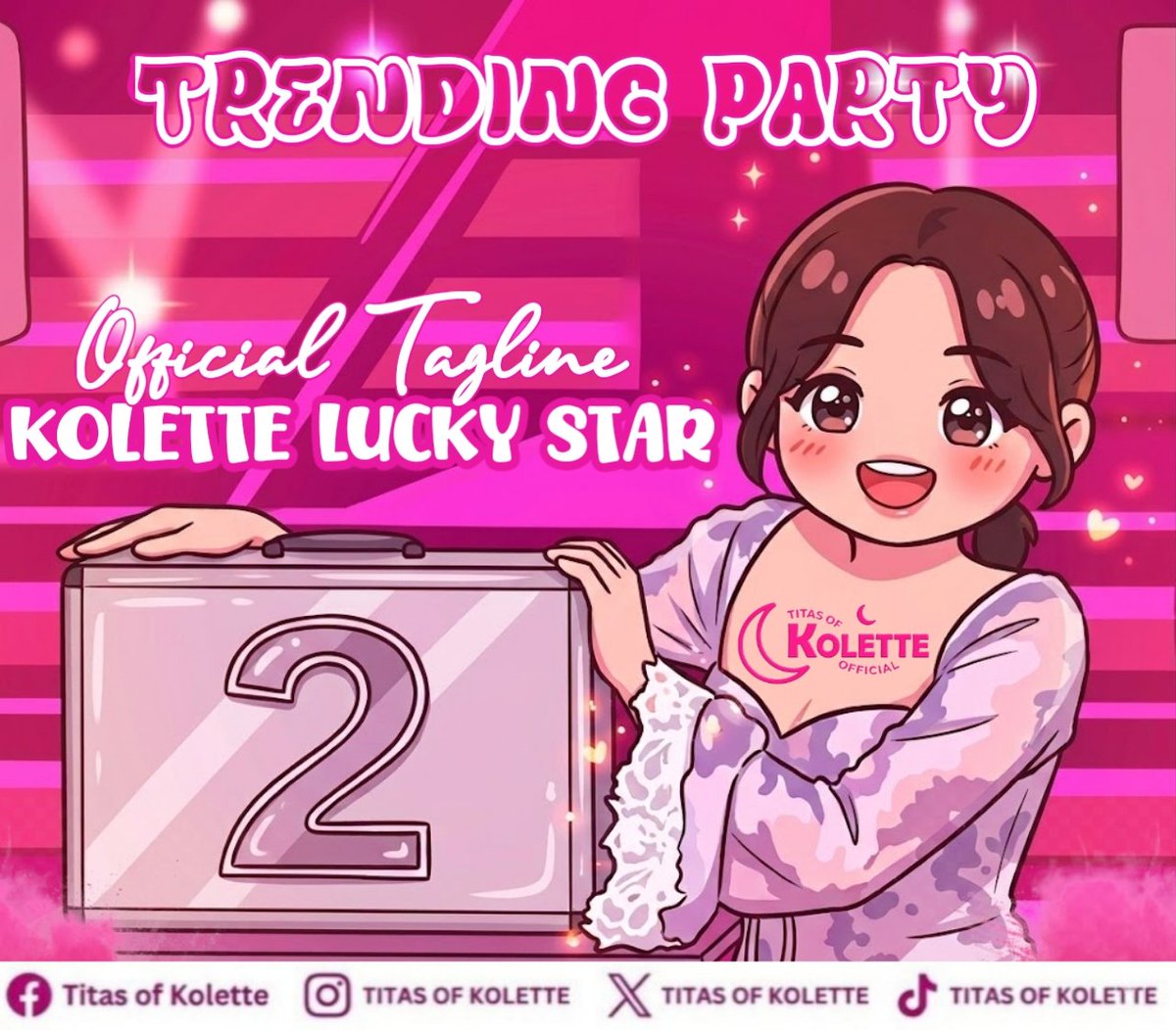 TITASofKOLETTE's tweet photo. Moontitas!
 
Let us join Team Kolette Official Trending party and make it trend.
 
Remember do not use emojis, number and no capslock.

KOLETTE LUCKY STAR https://t.co/bOR1jniq7E