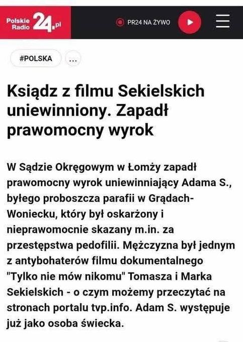 KrzysztofJan3's tweet photo. Wydano na ten film grube pieniądze. A gdyby to CIEBIE to spotkało??? Oszczerstwo wsparte przez wiodące media? Czy TVN przeprosi? Czy Sekielscy przeproszą a zarobione srebrniki przekażą na rzecz Parafii? Wątpliwe. Ta banda sumienia nie posiada. https://t.co/Uca9kWjn88